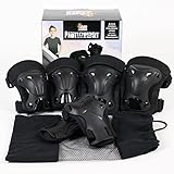 Protektoren Set Kinder von LION TOYS KID’S CHOICE 6-Teilig – Inliner Handgelenkschoner, Ellenbogenschoner, Knieschoner für Kinder 6 - 12 Jahre