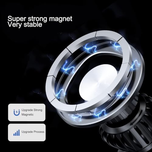 Nukeekee Magnetic Phone Holder for Car, Magsafe Car Mount Phone Holder with Strong Magnets -360° Rotatable Air Vent Compatible with iPhone 15 14 13 12 Mini Pro Max Plus