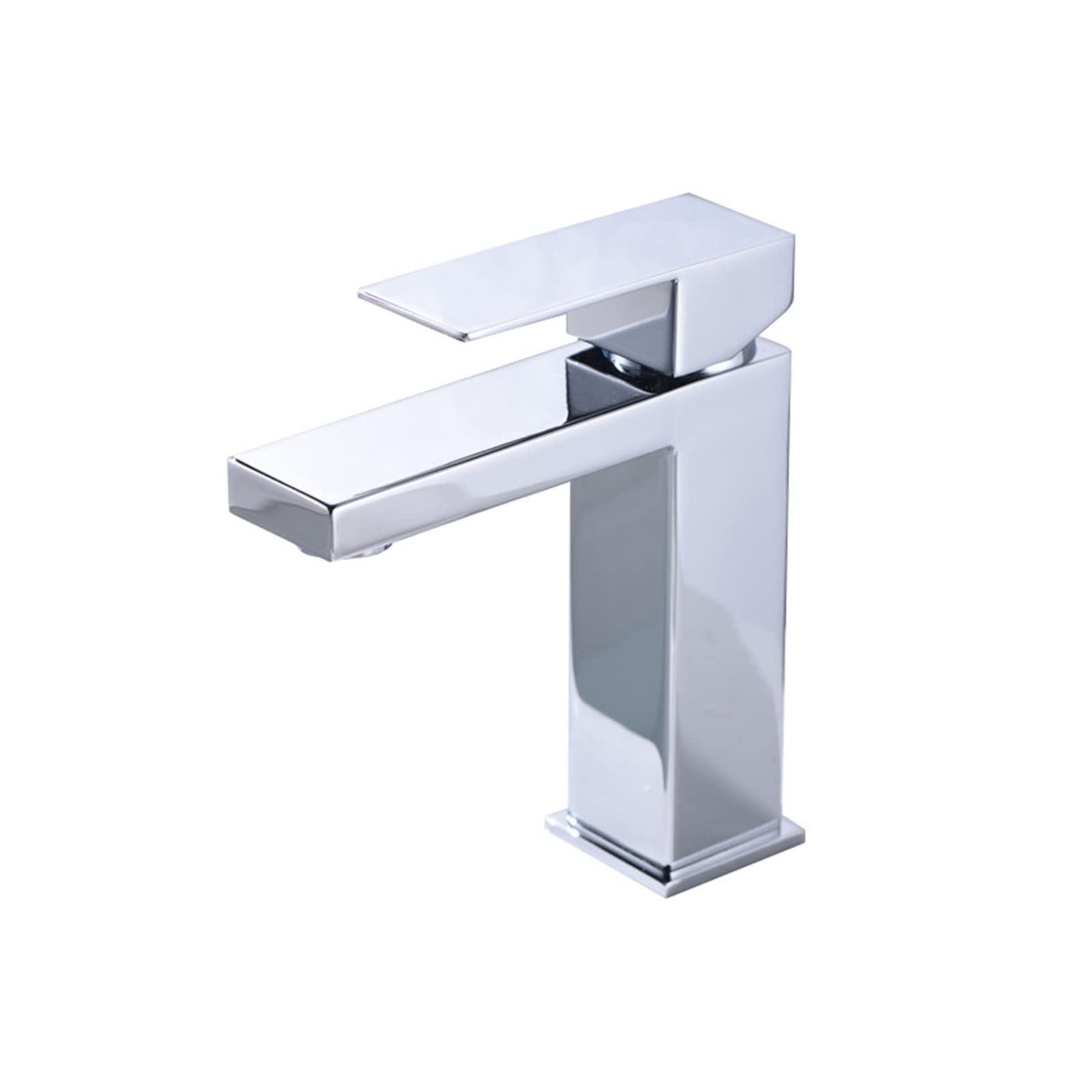 Mitigeur de vanité moderne anti-calcaire en inox 304 chrome pour vasque monotrou