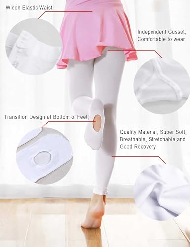 Image of Daydance Toddler Girls Women Soft Ballet Convertible Tights for Dance, Gymnastics, Under Dress, 60D, 2-15 Years, Women Size