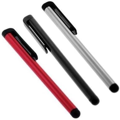 GTMax Touch Screen Stylus Pen (Black + Red + Silver) for Blackberry Playbook Tablet
