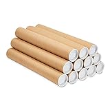 Long Cardboard Poster Tubes for Shipping Blueprints, Artwork (15 x 2 in, 12 Pack)