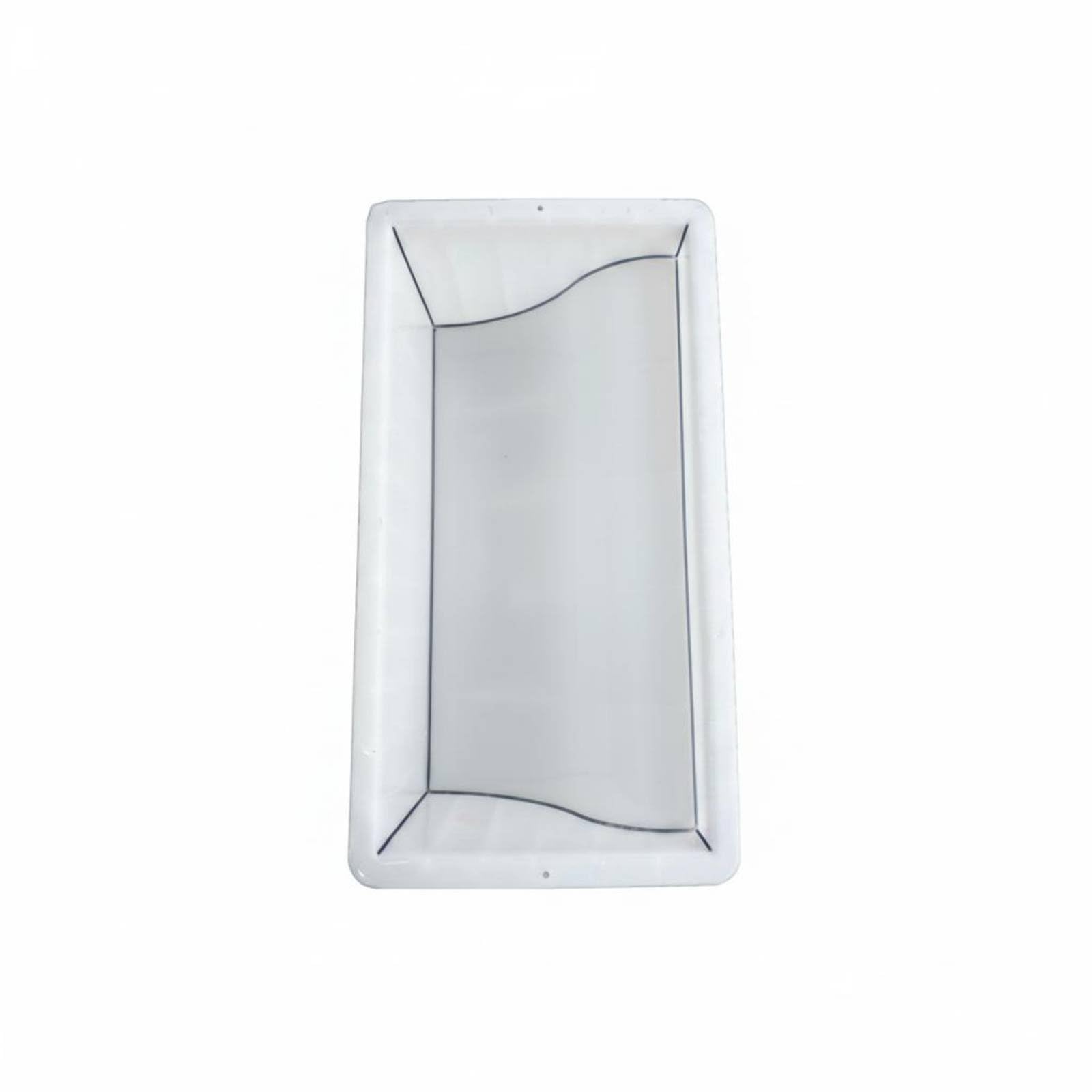 Molde para bordillo de hormigón con borde curvo definido y guía de agua