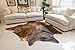 Sunshine Cowhides 100% Genuine Brindle Reddish Cowhide Rug - Modern Style Animal Skin Rug & Floor Carpet for Living Room, Bedroom, Kitchen & More - Extra Large (6x7-8 Ft.)