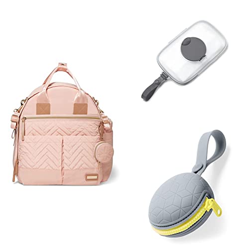 Image of Skip Hop Baby Diaper Bag and Travel Essentials Gift Set with Diaper Bag, Wipes Case, and Pacifier Pocket, Suite