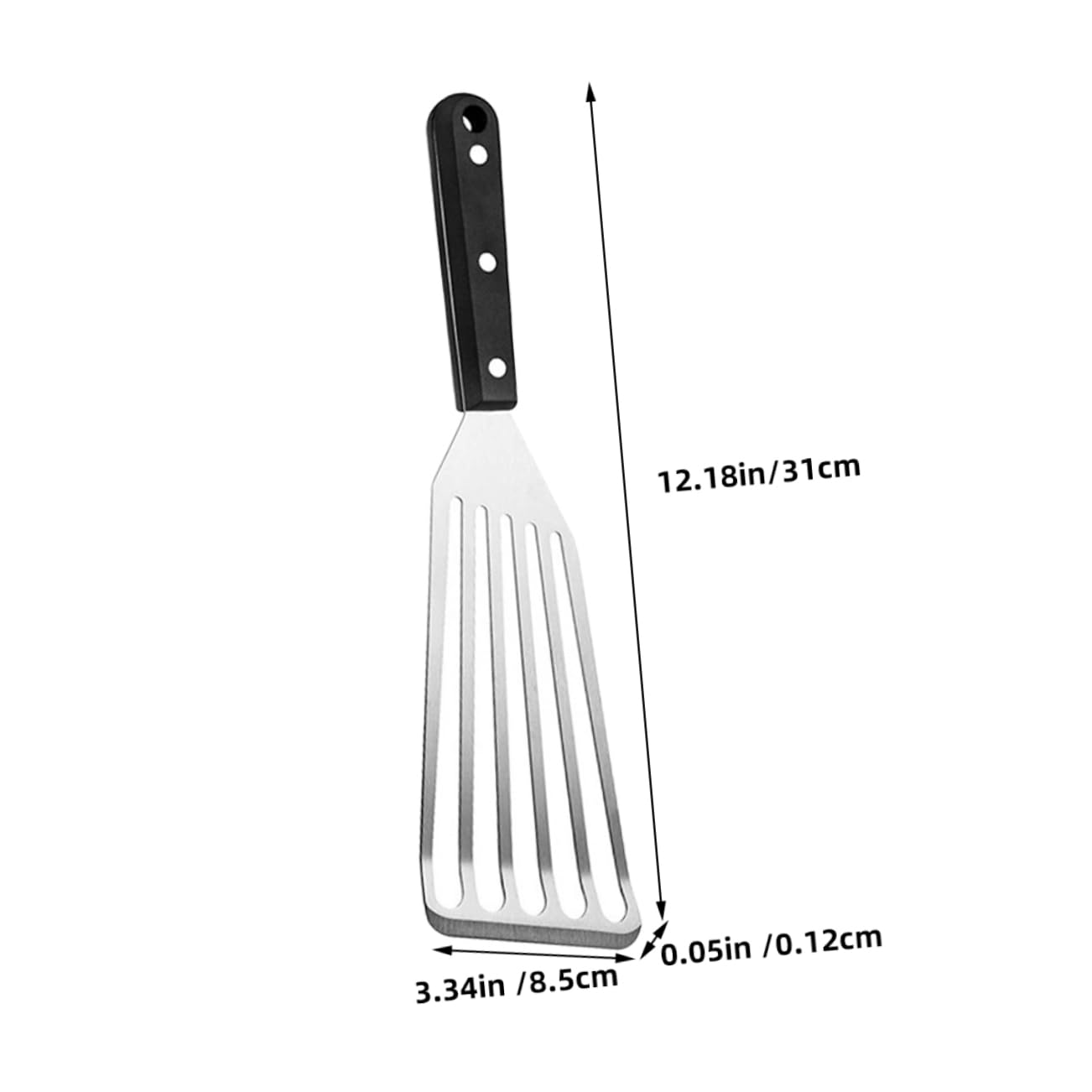 Toyvian 8piezas Espátula Inoxidable Para Cocina De Espátula Ranurada Para Freír Voltear y Cocinar Carne Herramienta Multifuncional Para y