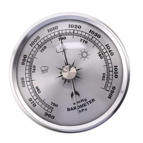 PEILINZE 70Mm Analog Barometers With Classical Design For Weather And Outdoor Activity Stainless Steel Construction