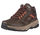 Skechers Men's Go Run Altitude - Trail Running Walking Hiking Shoe with Air Cooled Foam, Brown/Orange, 13
