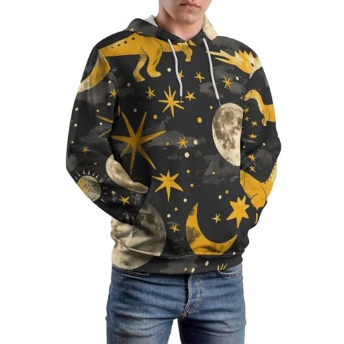 Sweatshirt Pullover Lune étoilée Dinosaure contre le froid avec style