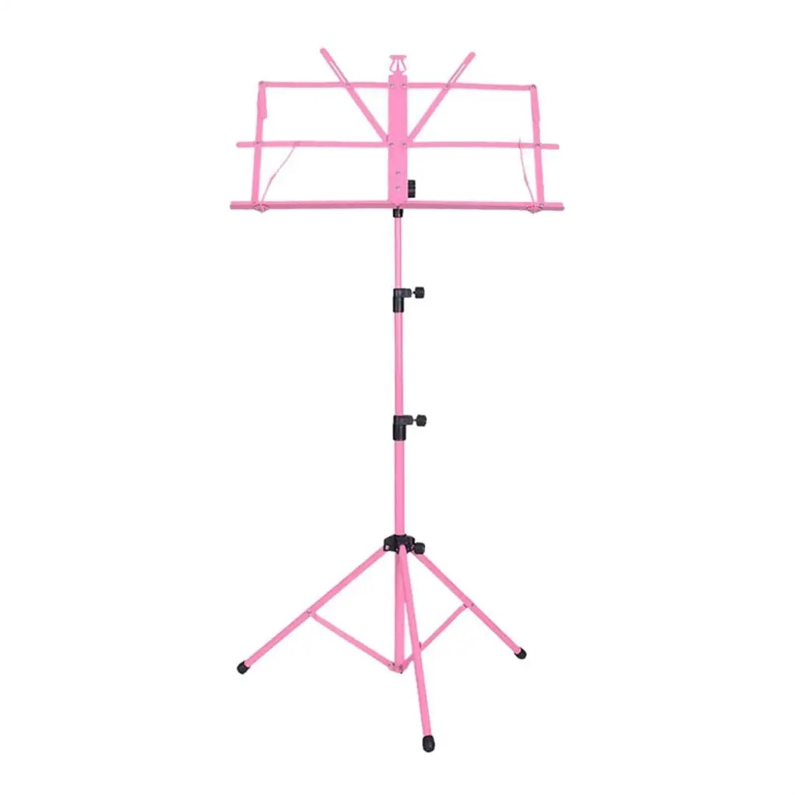 Supporto for spartiti Pieghevole in Metallo, treppiede, Piedini in Gomma Antiscivolo, Supporto for spartiti Regolabile per Instrumentalauffuhrungen(Pink)