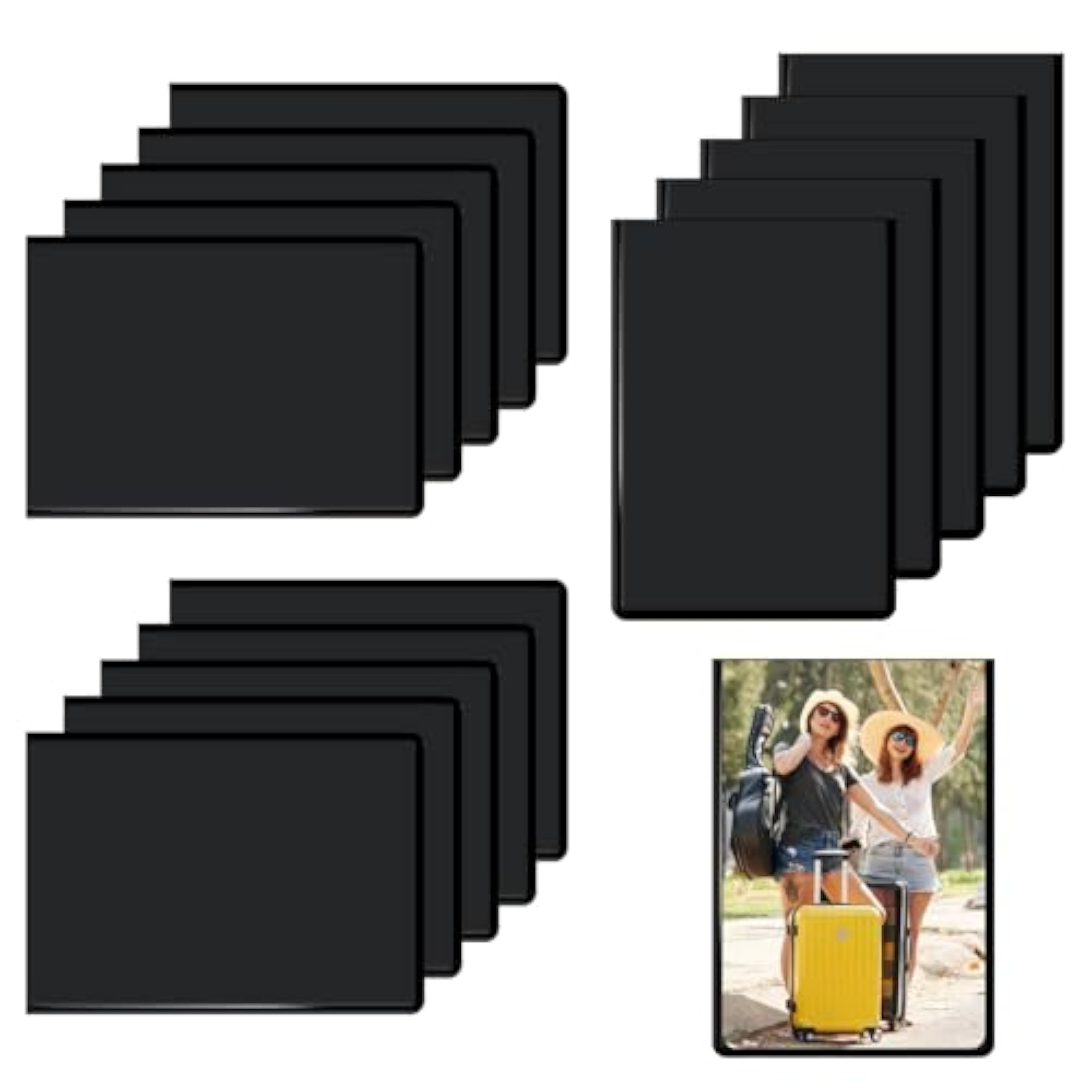 15 Piezas Marcos de Fotos Magnéticos Marco de Foto Imanes Nevera 9,1 x 6,2 cm Marco Magnético Negros para Instax Mini Papel Fotografico Tarjetas Notas Postal Fotos