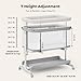 Ezebaby Baby Bassinets Bedside Sleeper, Portable Bedside Bassinet for Baby Newborn Infants with Adjustable 7 Heights and All Mesh Sides, Newborn Crib with Mattress and Soft, Breathable Sheet