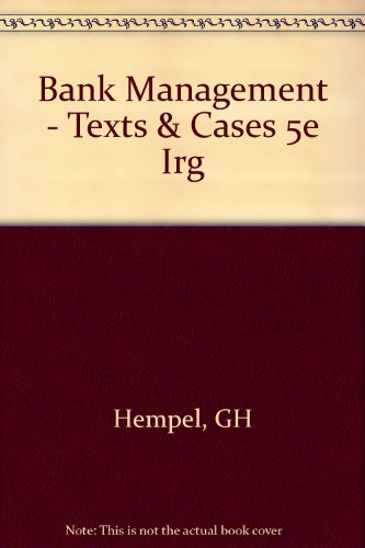 Instructor's Resource Guide to Accompany Bank M... 047131451X Book Cover