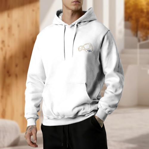 Sudadera con capucha para hombre con bolsillo y estampado informal 2