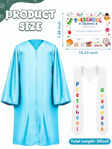 QZYL Preschool Graduation Cap and Gown Set, Unisex Kindergarten Graduation Outfit with Stole 2026 Tassel and Certificate — view 2