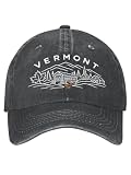 Vermont Vintage Washed Cotton Baseball Cap for Men and Women, Adjustable Unisex Dad Hat, Soft Breathable Casual Outdoor Sun Hat, Everyday Gift