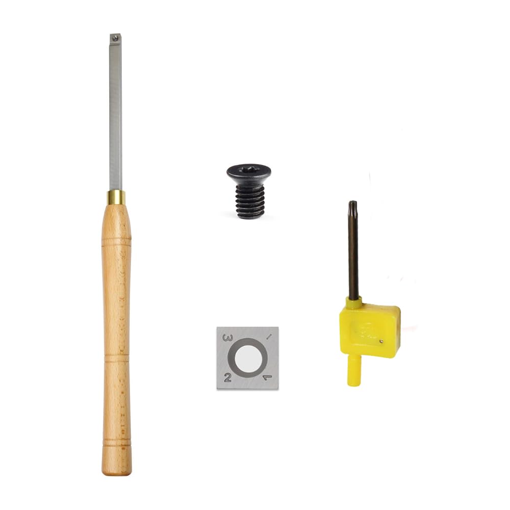 Scalpello Medio per Tornio Legno 14mm, Inserti quadrati per sgrossatura, utensile Professionale per Falegnami e Hobbisti