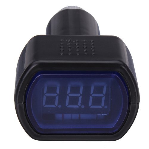 Testeur De Batterie Voiture FamilyMall - Voltmètre LED Pour Allume-Cigare 12-24V