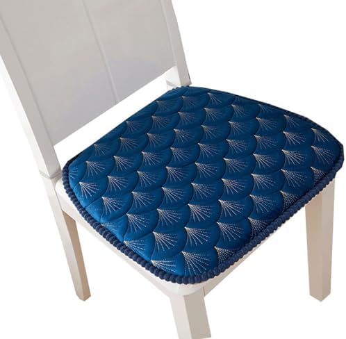 Memory Foam Chair Cushions Set of 1/2/4/6 - Non-Slip Square Pads for Dining Chairs, 45x43cm, Soft and Comfortable, Ties Included for Secure Fit