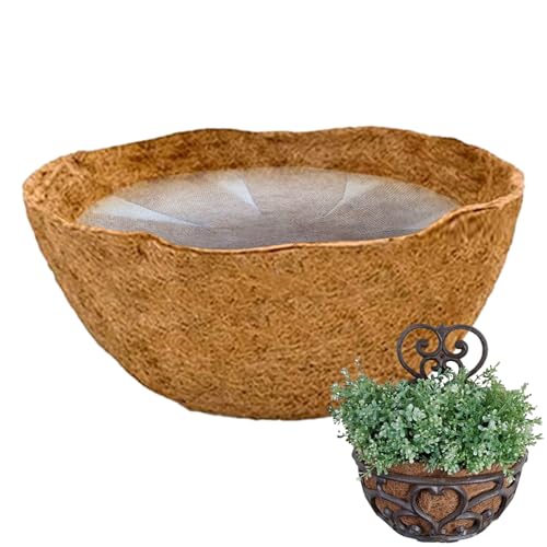 Generisch Kokoseinlage 20-50cm Kokos-Einlage Natur Für Hängemapeln Kokoseinlage Kokosmatte Hängekorb Kokos Ersatzeinlage Hanging Basket Für Garten Blumentopf