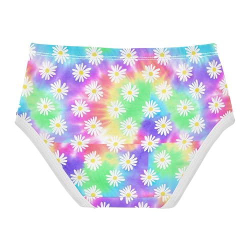 Joisal Colorful Pastel Daisy Flowers Panties Little Girl Toddler Girls Underwear Cotton Bright Undies Kids Briefs 2t2