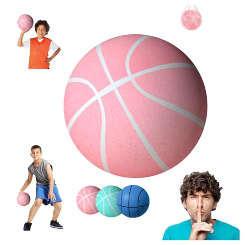 サイレントバスケットボール |耐久性のあるサイレントフォームボール |軽量サイレントボールトレーニングボールおもちゃ(pink,No. 5)