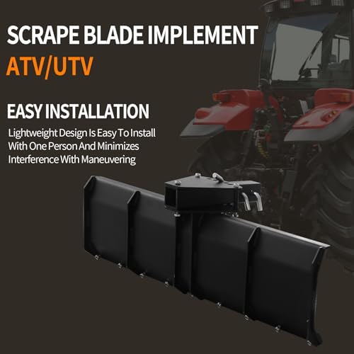 Blade Implements Scraper Box Blade and Box Ends for Tractor, ATV, UTV. Perfect 42" Grading Blade for Gravel, Landscaping, Snow and More