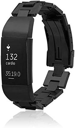 fitjewels Charge 2 Band - HAYES - Replacement band, Available in Black, Silver and Rose Gold (Black)