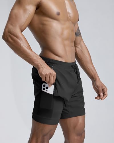 Image of maamgic Men's Athletic Running Shorts with Liner Ultra Lightweight Workout Shorts 5 inch / 7 inch