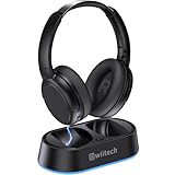 Swiitech Wireless Headphones for TV Watching, TV Headphones with Transmitter Charging Base, Bluetooth V5.3, No Lip-Sync Delay, Clear Voice, Plug & Play, Comfortable, Gifts for Elderly/Seniors