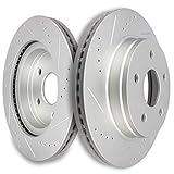 SCITOO 2pcs Front Drilled Slotted Brake Rotors Brakes Kit fit for 2007-2009 for Chrysler...