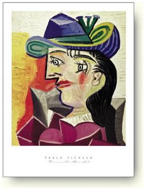 最終値下げ 絵画 世界の名画シリーズ 青い帽子の女 パブロ ピカソ 額装絵画 その他