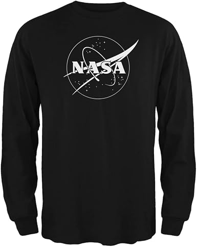 Old Glory NASA Outline Logo Black Adult 