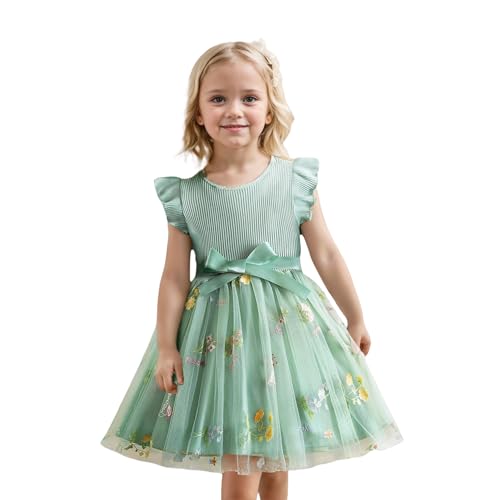Toddler Girl Summer Dress Tulle Ruffle Sleeveless Baby Girl Fashion Casual Spring Dresses 1-5Y