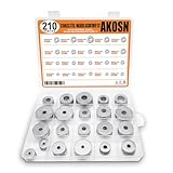 210 Pieces Stainless Steel Washers Assortment Kit - Flat Washers Set- 17 Metric Sizes Wide Washers Covering M3 to M12 (Metric) - Perfect for Bolts, Screws, Plumbing & Automotive, Marine