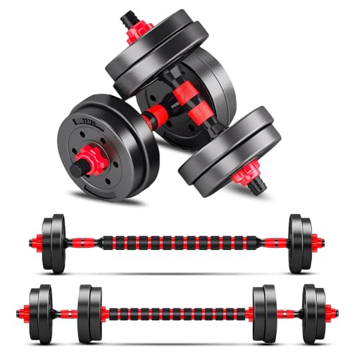 Image of Adjustable Dumbbell Sets Barbell 2 in 1 Weight Pair Home Fitness Free Weight Equipment Anti-Slip Handle with Connector,Lifting Dumbells for Body Workout Home Gym,Delivery Within 7 Days