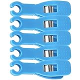 Uonlytech Kit de 5 Pinzas de Fijación Antideslizantes para Perforación Corporal, Clips Desechables de 8mm, Color Azul, Accesorio para Kit de Herramientas de Piercing, Uso Profesional