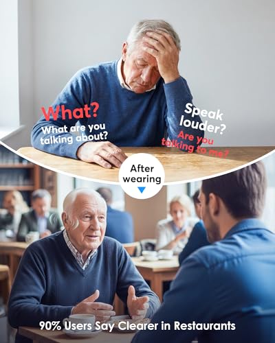 Karthus Hearing Aids, Rechargeable Hearing Aids for Seniors with Hearing Loss, Noise Cancelling & Clear Sound, Comfort & Invisible, 100H Long Battery, 7 Level Volume, One-Button Operation, Skin - Thumbnail 5