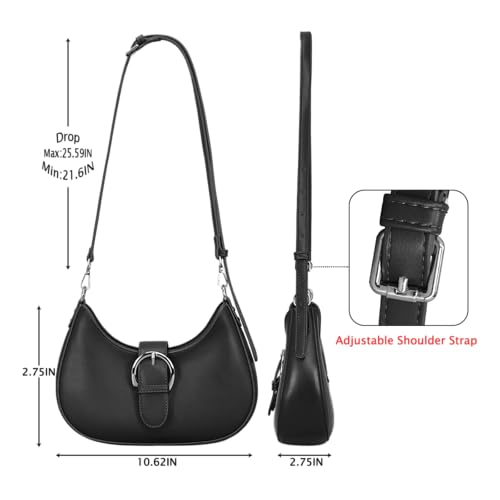 Crescent Bag for Women Small Shoulder Purses Leather Zip Handbag Crossbody Bags Cute Hobo Tote Bag2