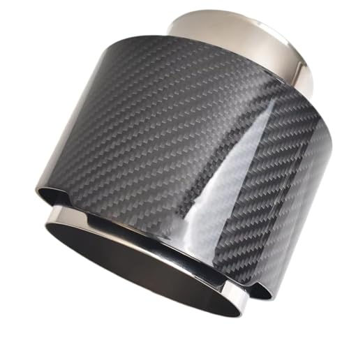 Tuyau arrière voiture carbone brillante 127mm : l'embout large pour remplacer une sortie usée