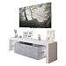 Produktbild LUK Furniture COLGANTE Plus Beton TV-Schrank Hängeschrank Weiß Hochglanz Weiß Matt HG Fernsehschrank mit LED Beleuchtung und Push to Open System TV- Bank Sideboard Lowboard Wohnwand Wohnzimmer