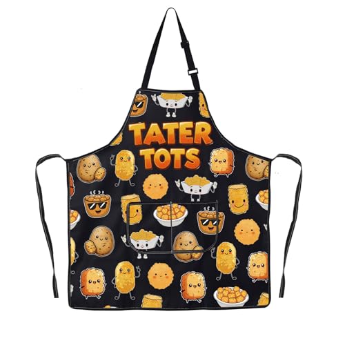 JNIAP Tater Tots Kitchen Apron Potato Tater Gift Tater Tots Lover Gifts Potato Tater Apron (TATER TOTS ap)