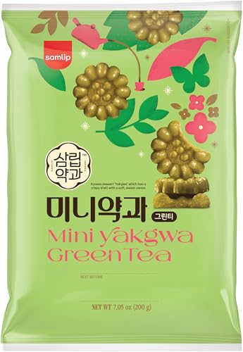 SAMLIP Pastelito dulce al estilo coreano, con sabor a té verde - 1 x 200 g