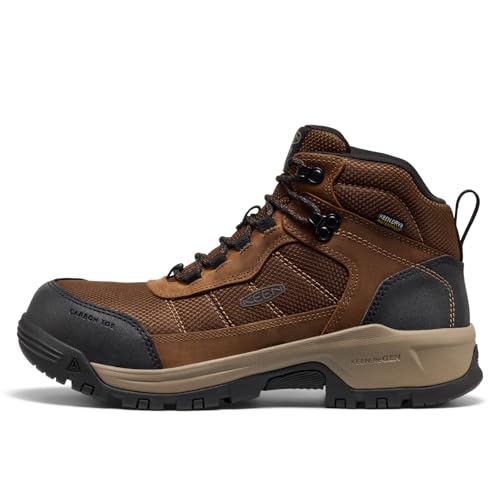 Image of KEEN Utility Men's Skokie Hiker Style Mid Height Composite Toe 90 Degree Waterproof Work Boots