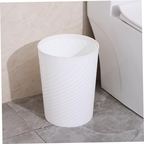 Caneca de basura rectangular blanca 12L plástico miniatura 6