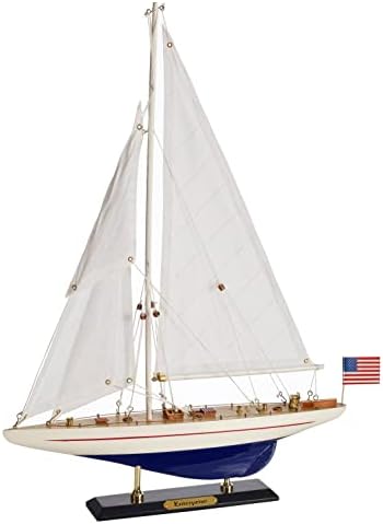 SAILINGSTORY Wooden Sailboat Decor Model Ship Enterprise