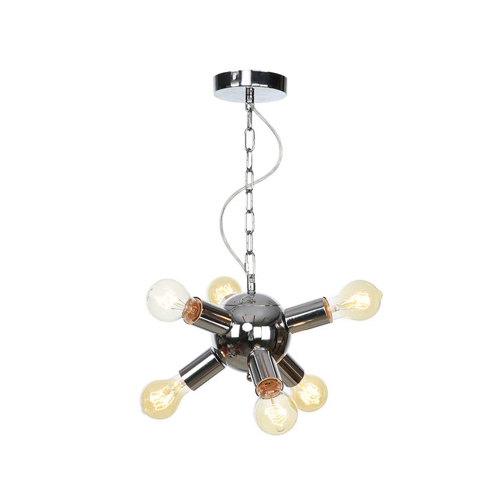 FYZDLAOR Vintage Wrought Iron Chandelier,Decorative Pendant Light for Living Room Bedroom Cafe Teahouse Bar Dining Room Club（E27）