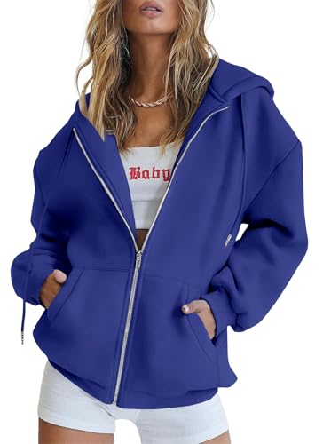 Image of PRETTYGARDEN Women's Fall Zip Up Hoodies Sweatshirts