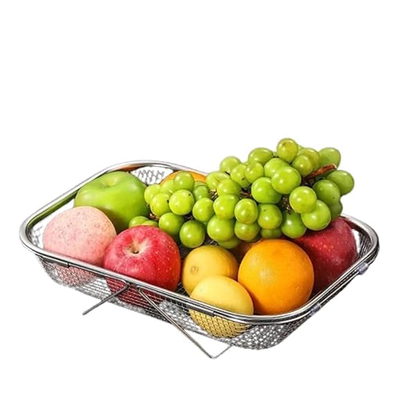 BLUE CRANE Stainless Steel Adjustable Kitchen Sink Drain Basket, Multifunctional, Kitchen Sink Organizer for Kitchen Sink Strain Drain Rinse Fruits Vegetables (Set of 1)