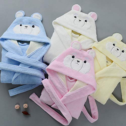 Kids Cotton Terry Robe Boys Girls Bathrobe Long Sleeve Hoodie Animal Pajamas4